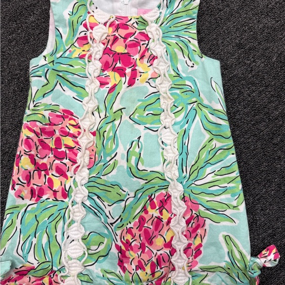 Tropical Sleeveless Dress with Pineapple Print
